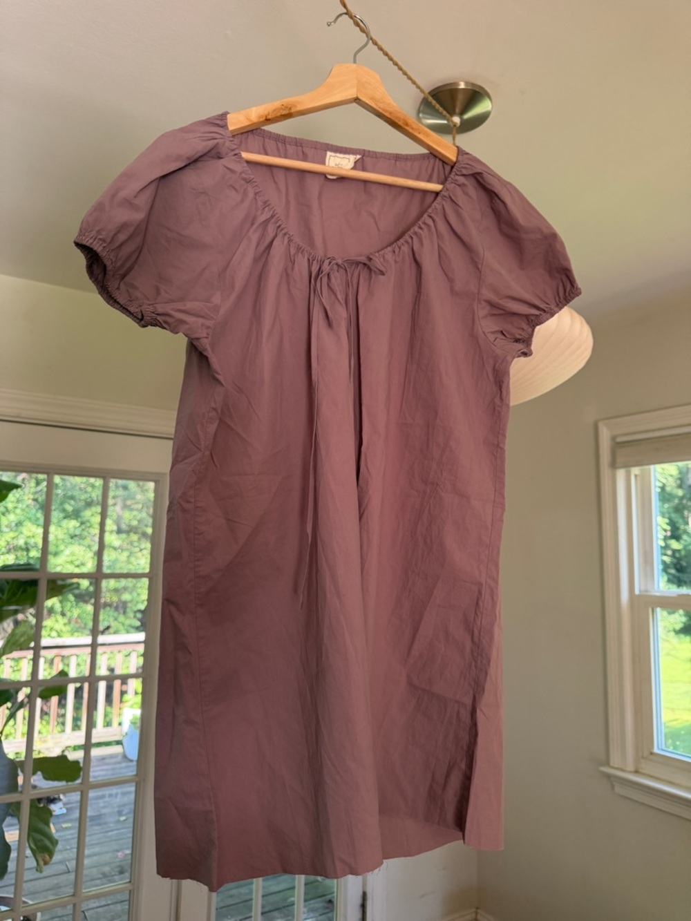 Deiji Capped sleeve dress in mauve XS